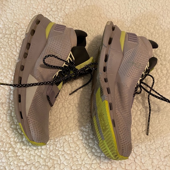 On Cloudnova Pear Zest Lifestyle Running Shoes size 8 Women’s No insoles - Picture 2 of 11